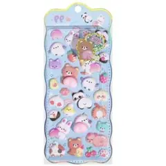 おしりシール ぷにぷに マシュマロシール ぷくぷく 立体 3D シール帳 うさぎ