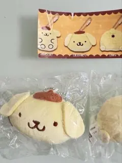 ポムポムプリン　もちもちぬいぐるみボールチェーン　おまんじゅう