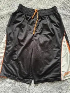 ASICS バスケットボールパンツ 黒/オレンジ