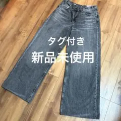 ZARA クロスウエスト ワイドレッグデニム 38 ブラック