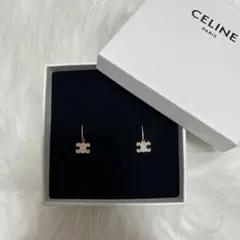 CELINE トリオンフスパークル フープピアス 専用ケース付き - メルカリ
