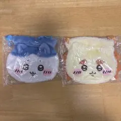 ちいかわ　おかお巾着①ガチャ　ハチワレ、シーサー2点セット