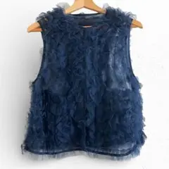 【新品未使用】RADIATE/ラディエイト　チュールフリルベスト　ジレ　ヤマダヤ