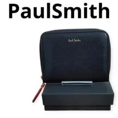 美品　ポールスミス　コインケース　コンパクトウォレット　レザー　ブラック