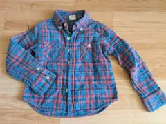 120cm　チェック柄　長袖シャツ　JUNK STORE