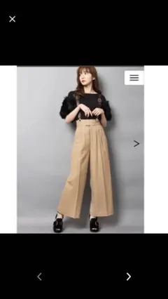 snidel【スナイデル】サスペンダーハイウエストワイドパンツ