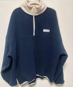 【美品】《Java》フリースハーフジッププルオーバー／XLサイズ／ネイビー