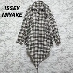 ISSEY MIYAKE イッセイミヤケ 長袖シャツ ブラウス ロングシャツ ISSEY MIYAKE（イッセイミヤケ） 長袖シャツ 初期タグ ストライプ