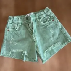 ZARA カラーデニム　ショートパンツ