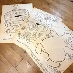70年代　マクドナルドランド　カラーリングポスター　グリマス　ビッグマックポリスのサムネイル