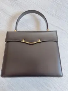 PIERRE BALMAIN レッド✕ネイビー レザーハンドバッグ フォーマル 