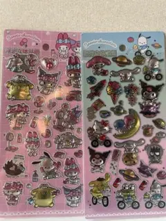 新作 サンリオハローキティ・マイメロ ポチャッコ プリン ホログラムシール 2枚