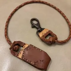 オジャガデザイン✖︎ANOKHAレザー長財布 ウォレットチェーン付き 星型パッチ オジャガデザイン✖︎ANOKHAレザー長財布 ウォレットチェーン付き 星型