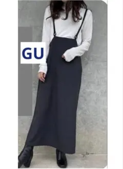 新品タグ付 GU サスペンダー付きAラインスカート キャミワンピース
