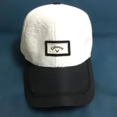 新品未使用！Callaway フリースキャップ ホワイト/ブラック