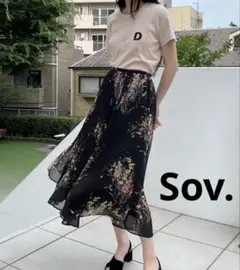 sov.ソブ フレア刺繍ロングスカート - メルカリ