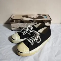 90s USA製 ジャックパーセル　キャンバス　ブラック　カートコバーン 90s コンバース ジャックパーセル USA製 ブラックキャンバス 黒 24.5