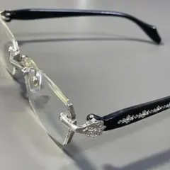新品 メガネ リムレス シルバー 眼鏡 サングラス 韓国 メタル ラップのサムネイル