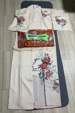 訪問着フルセット　高級　西陣織　松本健一　蒸栗色　結婚式　入学式　訪問着セットのサムネイル