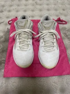 ASICS ゲルフープ　バスケットボールシューズ ホワイト&ゴールド