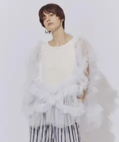 トップス TOILE DE JOUY ORGANDY SHIRRING TUNIC TOILE DE JOUY ORGANDY SHIRRING TUNIC - メルカリ