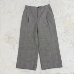 しまむら グレンチェックワイドパンツ 暖か 大きいサイズ