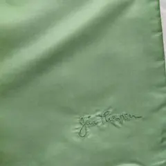 Jim Thompson タイシルク　クッションカバー　グリーン系バイカラー無地