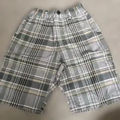 【新品】BREEZE 半ズボン　チェック　くすみカラー　140 綿100%