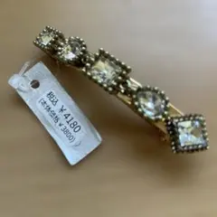 フランス製CLIP PARIS ゴールドクリスタルビジューバレッタ