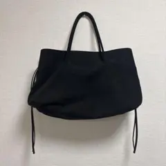 美品　メアリオルターナ　リキュウバッグ　マイクロスエード　ブラックのサムネイル