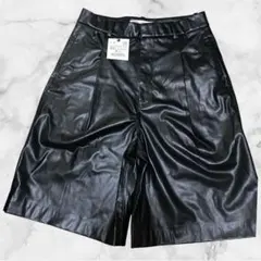 ZARA フェイクレザー ショートパンツ ブラック XS 新品未使用タグ付き