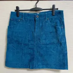 GAP コーデュロイ ミニスカート 【3L】ブルー 鮮やか W86 希少カラー