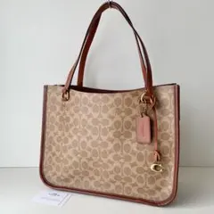 【COACH】コーチ　タイラー　キャリーオール　トートバッグ　タン　ブラウンのサムネイル