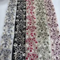 インド刺繍リボン　各50cmセット