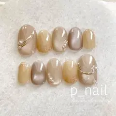 現品　ネイルチップ　マグネット　ミラー　ラメ　淡色　入学式　ニュアンスネイル