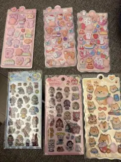 かわいいキャラクター ステッカー 3シートセット