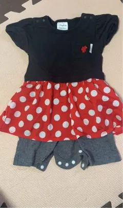 ミニーちゃんのロンパワンピース