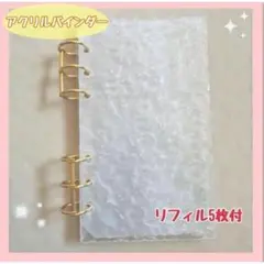 新生活　家計管理　アクリルバインダー　A6　リフィル5枚付　領収書　可愛い