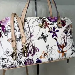 FURLA トートバッグ トンボ柄 ホワイト - メルカリ