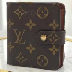 ルイヴィトン コンパクトジップ モノグラム 二つ折り財布 ラウンドジップ
