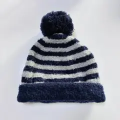 無印良品★ぼんぼん付きのびのびニット帽 キッズ子供用MUJI日本製