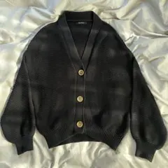 RafRaf ブラックニットカーディガン