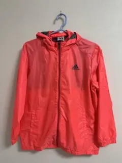 adidas ピンク フード付き ウインドブレーカー 150 キッズ ジュニア