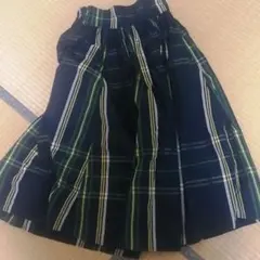 【価格相談可】BEAMS BOY フレアスカート ネイビー/グリーンのサムネイル