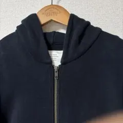 クロシェ CLOCHE ロングパーカー ジップアップ スウェット M 黒 日本製のサムネイル