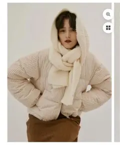 新品未使用タグ付きolun きりまるジャケットベージュMサイズ OLUN きりまる ルーズベーシックモールジャケット ベージュ M