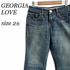 GEORGIA LOVE ストレッチストレートデニム ローライズ Y2K 56のサムネイル