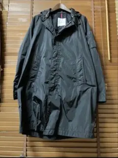 MONCLER ブラック ナイロンモッズコート