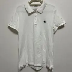 アバクロンビー&フィッチ 半袖ポロシャツ 白 【M】 アバクロ ストレッチ