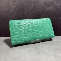 新入荷 クロコダイル 長財布 ライトグリーン ワニ革 ミント